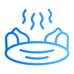 Hot spring pool Line Gradient Icon
