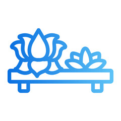 Lotus flower Line Gradient Icon