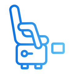 Lounge chair Line Gradient Icon