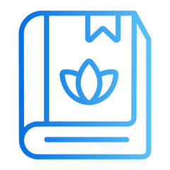 Relaxing book Line Gradient Icon
