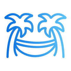 Recliner chair Line Gradient Icon