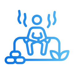 Sauna Line Gradient Icon