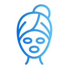 Spa face mask Line Gradient Icon