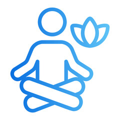 Yoga pose Line Gradient Icon
