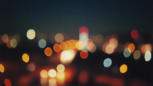 Blurry city lights at night background
