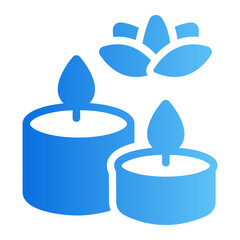 Aromatheraphy candle Line Gradient Icon