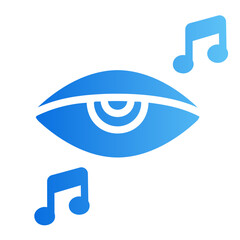 Calming music Line Gradient Icon