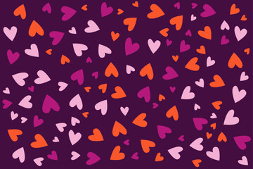 New pattern with colorful heart love shape