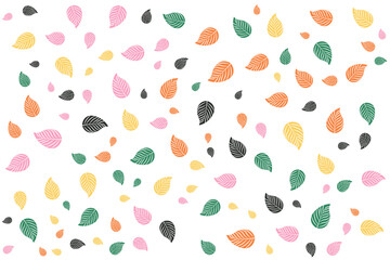 pattern of colorful leaves for a background design