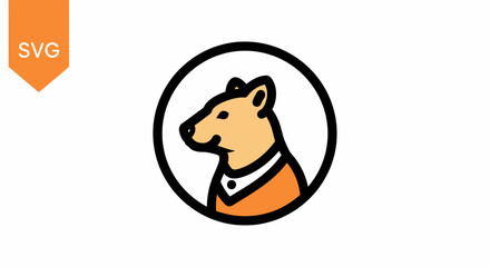 Doge Dog in Suit Icon Vector Art