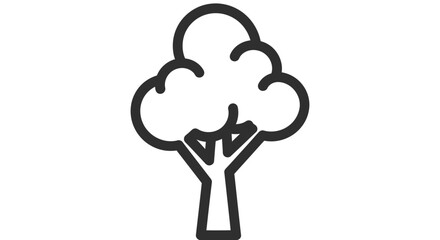 Simple Line Art Tree Icon © Anisah