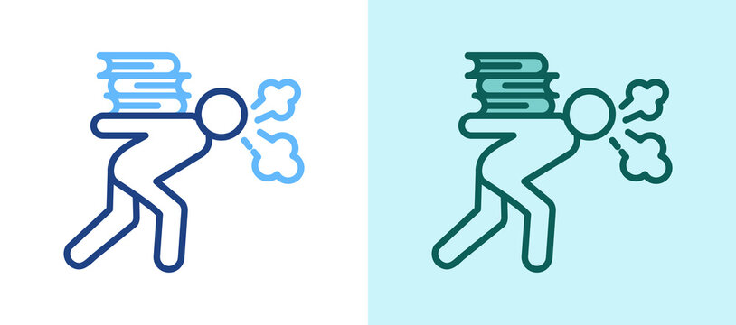Heavy Workload whitegreen icon