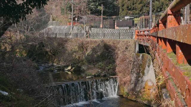 Winter landscape around Kifune Shrine in Kyoto, Japan