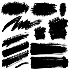 Black brush strokes for grunge background design