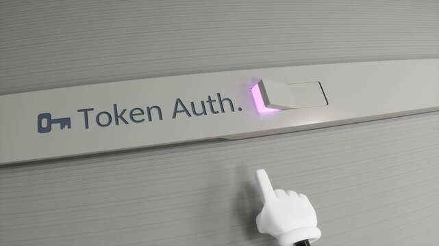 Token Authentication Security Toggle Switch Interface