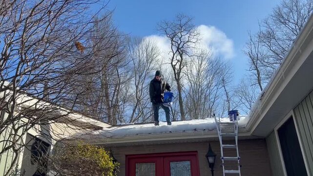 Man is Angry Frozen Gutters are Ruining his House