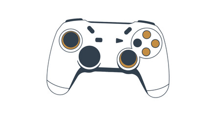 White Video Game Controller Illustration. © Andi