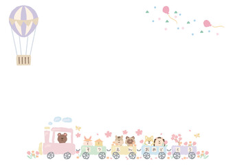 卒園式・修了証書 そのまま使えるパステル証書・メッセージカードテンプレート / Graduation & Completion Certificate & Message Card Template (Pastel)	
