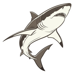 Naklejka premium Shark body texture with sharp fins and teeth fish sea creature 1