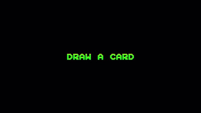 8 Bit Retro Text Draw A Card Glitch Arcade Message Screen Animation