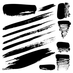 Black brush strokes for grunge background designs