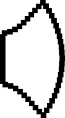 Square shape pixel icon 80s style