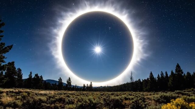 Stunning annular solar eclipse creates a ring of fire in the sky.