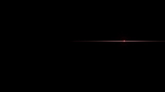 Red line with glowing dot stretches across black background