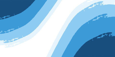 Blue layered sea or ocean waves with various color gradient effects. Vector water art background for a summer sale or promotion banner featuring a smooth flowing wave clip art pattern. vector. © SYAIFUL ANWAR