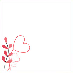 Minimalist Heart and Vine Decorative Frame