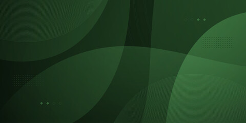 Abstract dark green wave fluid banner background. Simple and modern papercut shapes pattern element concept design.