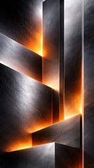 Dark Metallic Abstract Light Panels
