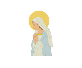 祈り　手を合わせるマリア様