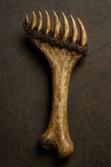 Bone Scraper Tool A grotesque tool made of bone and adorned with