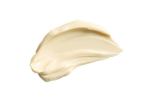 White cream smear swirl isolated on transparent background