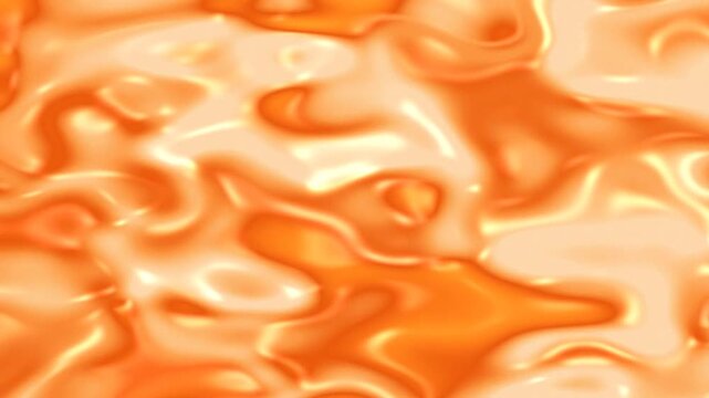 Fluid Orange Texture Flowing and Rippling Smoothly Abstract Background