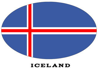 Fototapeta premium flag iceland