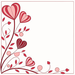 Romantic Heart and Floral Corner Decoration