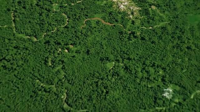 Detailed satellite view of South America, showcasing its diverse landscapes and geographical features.