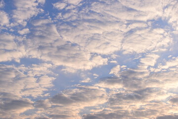 beautiful blue sky with sunlight in springtime