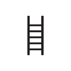 Simple ladder vector icon, essential tool for reaching high places in construction, home repair, and maintenance, symbolizing elevation, access, and practical utility in various tasks
