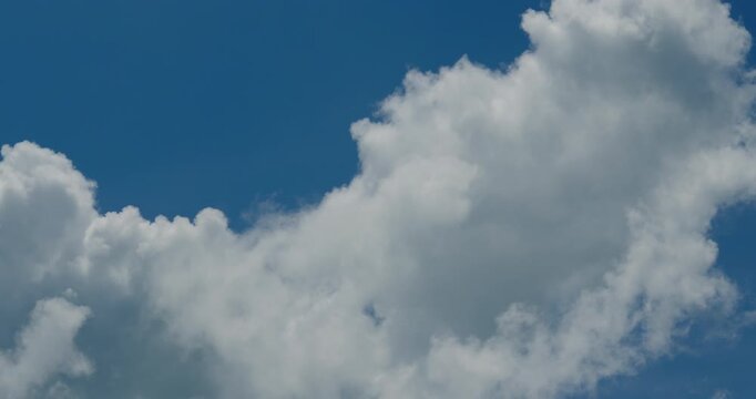 Tele trot lens close-up Cloud sky Time Lapse: Stunning Nature Background with blue sky Clouds and Colors. High quality video DCI4K PRORES422