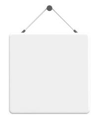Empty Hanging Sign. 3D Illustration.
