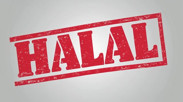 Halal red stamp seal