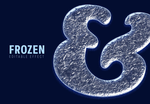 Frozen Cold Text Effect