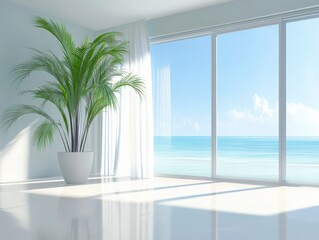 海が見える明るい部屋