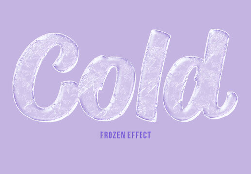 Ice Frozen Cold Text Effect