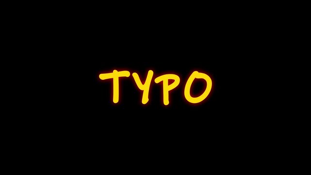 TYPO text animation with bouncing text effect in black background. typo text bounce animation with glow effect. Cinematic Text Bounce Intro
