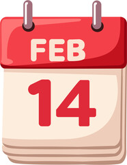 happy valentine day calendar