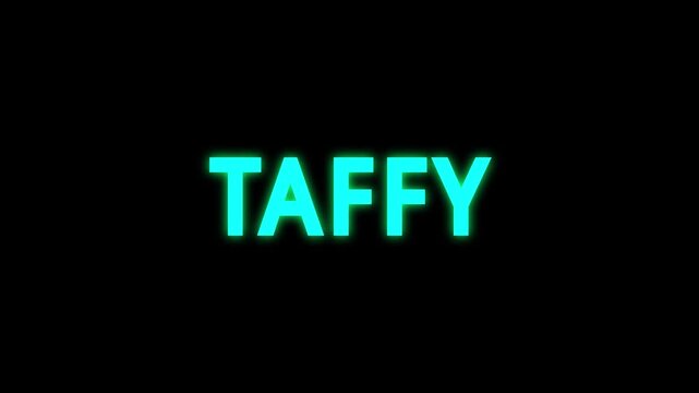 Taffy text animation with bouncing text effect in black background. taffy text bounce animation with glow effect. Cinematic Text Bounce Intro